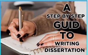 How to write a dissertation